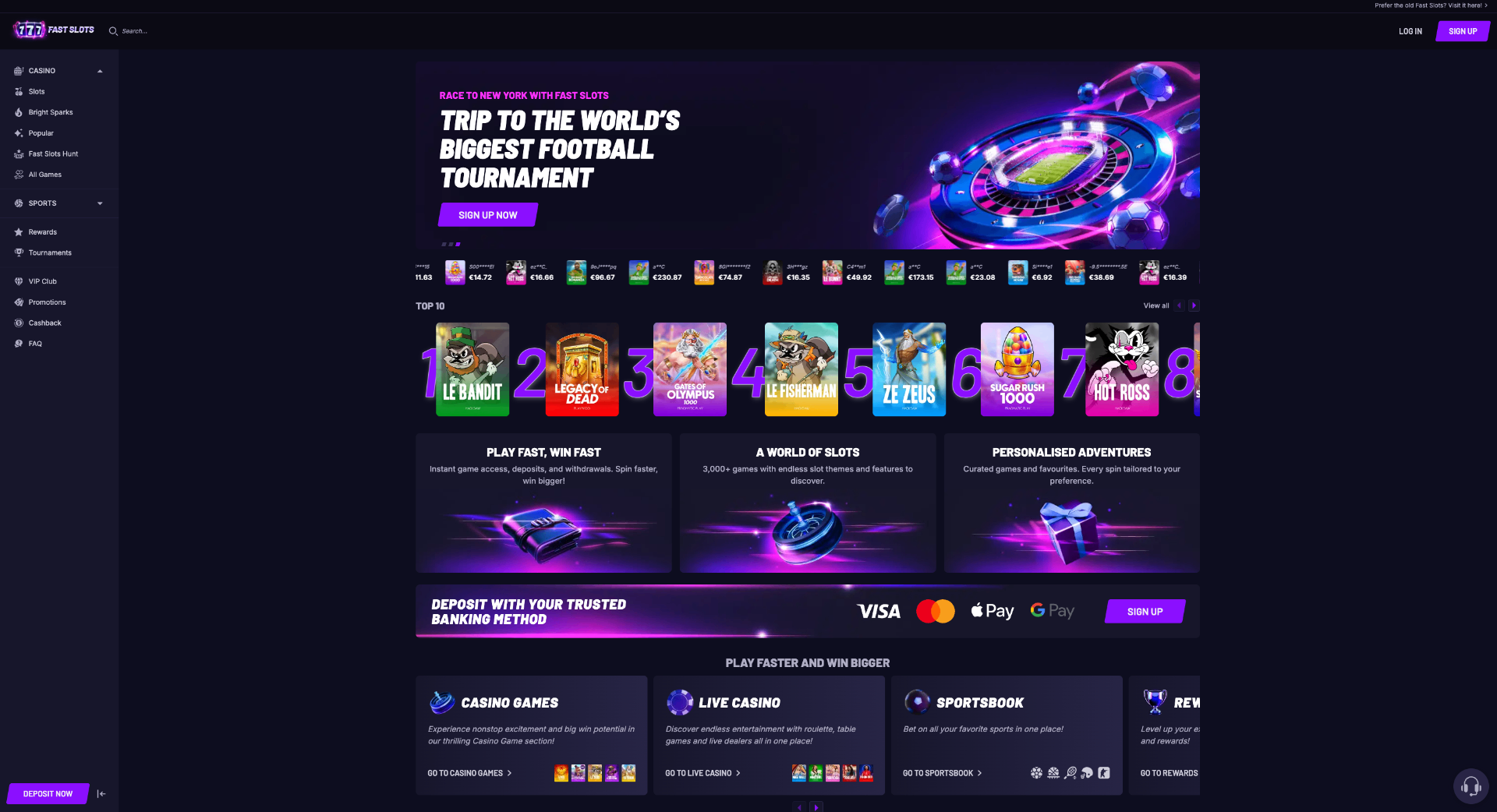 Fastslots Casino Screenshot